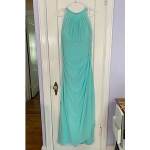 David's Bridal sleeveless bridesmaid dress SIZE 16, SPA aqua turquoise color